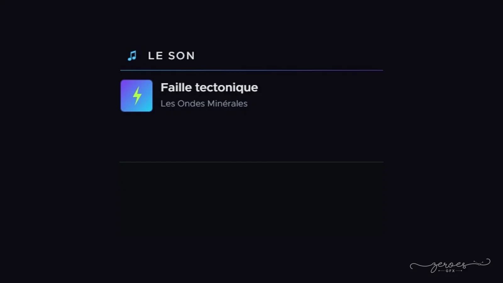 Panneau « Le son »