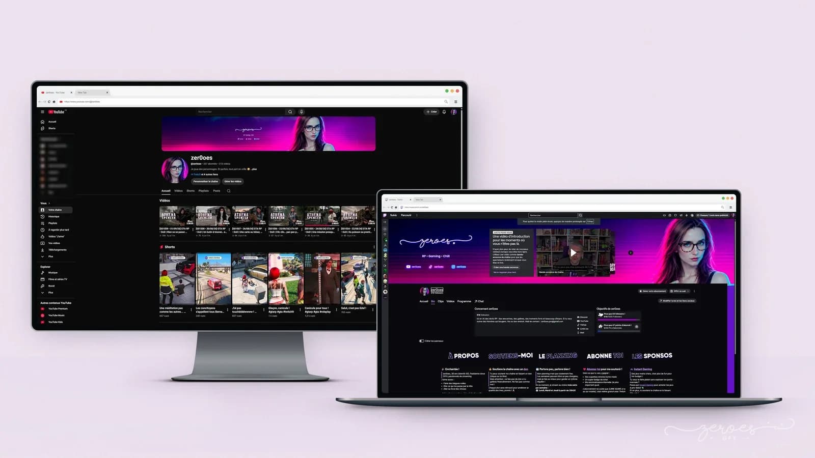 Twitch and YouTube banners