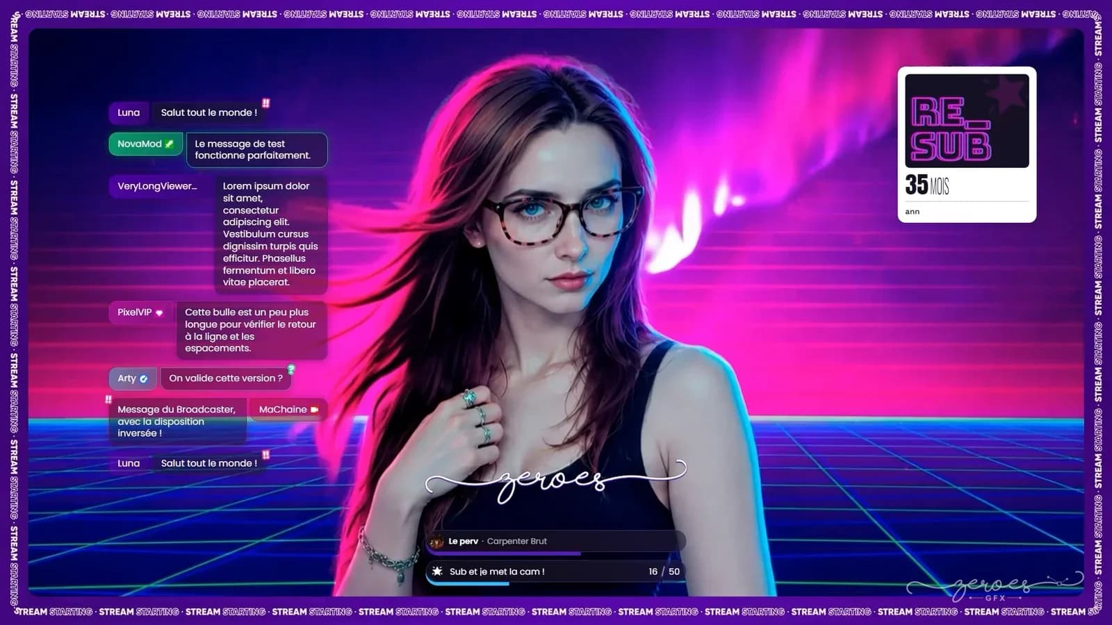 “Stream Starting” screen — zer0oes